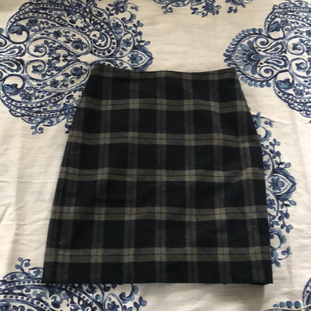 Plaid banana republic skirt